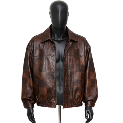 Wholesale men's reversible leather biker jacket
