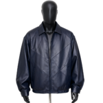 Custom men's reversible lambskin leather jacket