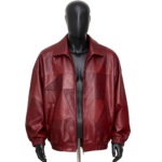 Men's reversible lambskin leather biker jacket