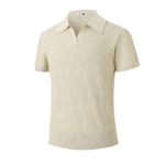 Men's short sleeve summer knit polo