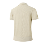 Men's slim fit ribbed knit polo