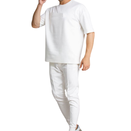 Men's suede sweatshirt and sweatpants set