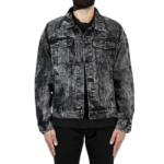 OEM black denim trucker jacket