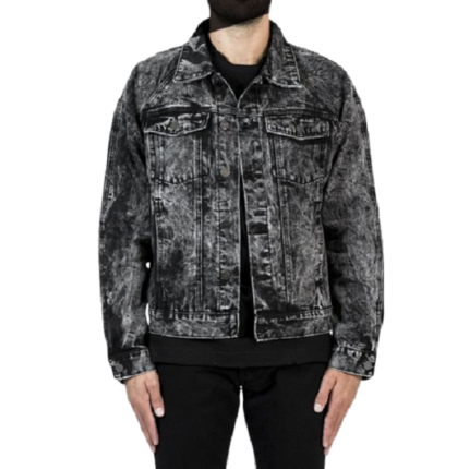 OEM black denim trucker jacket
