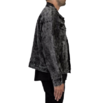 Acid wash trucker jacket