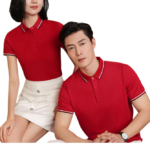 Corporate team matching polo shirt