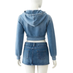 Custom women's denim two piece set