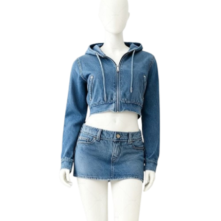 Women's denim two piece set