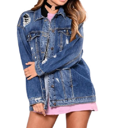Women's batwing denim jacket