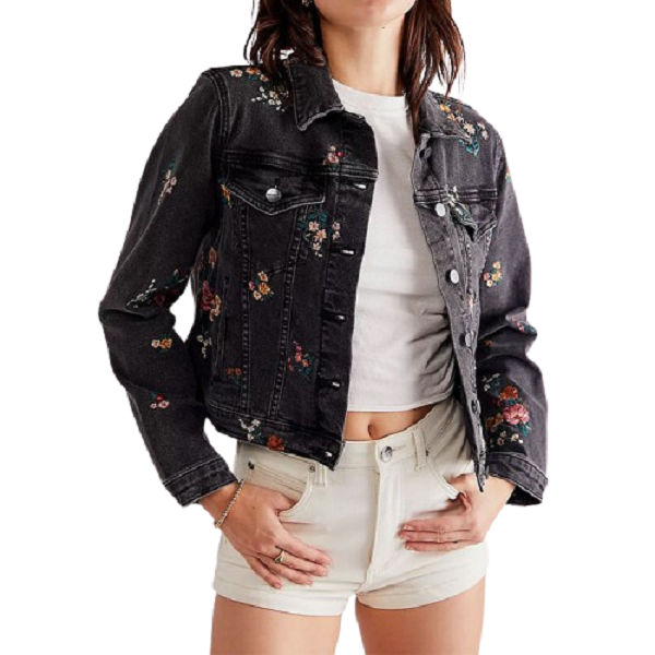 Women's Embroidered Denim Coat Women's embroidered denim coat