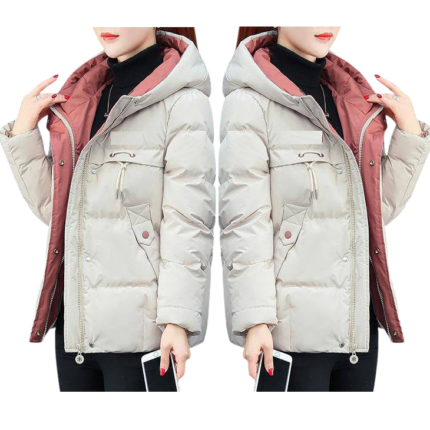 Women’s hooded winter parka coat