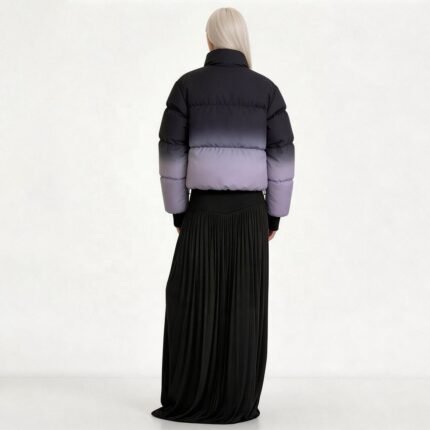 Women’s black purple puffer jacket