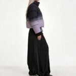 Women’s cropped ombre puffer jacket