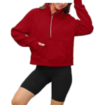 Women's half zip fleece hoodie