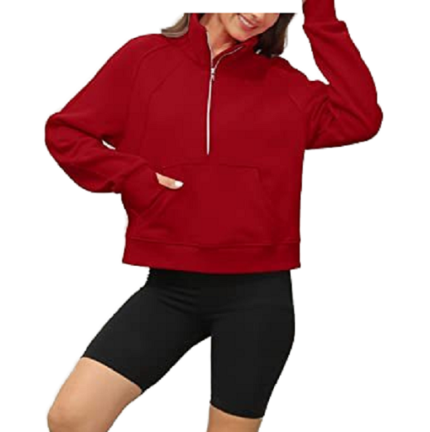 Women's half zip fleece hoodie