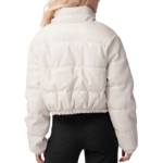 Women's winter quilted leather jacket