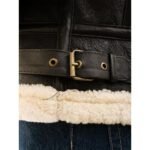 Wholesale women's shearling bomber jacket
