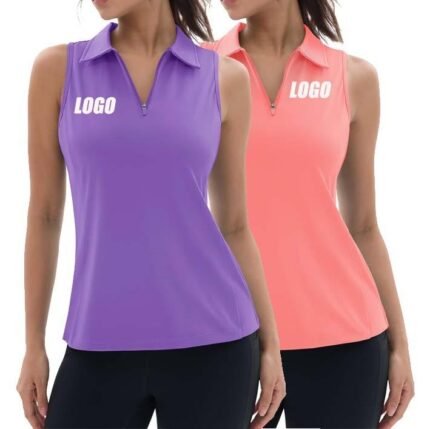 Women's sleeveless golf polo shirt