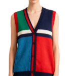 Women's V-neck knit vest sweater