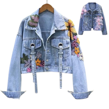 Custom women's western denim jacket