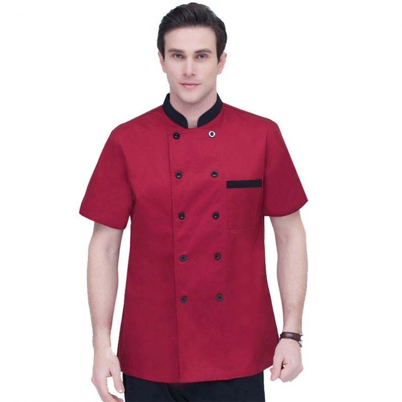 Custom Design Summer Mesh Back Short Sleeve Chef Jacket (2)