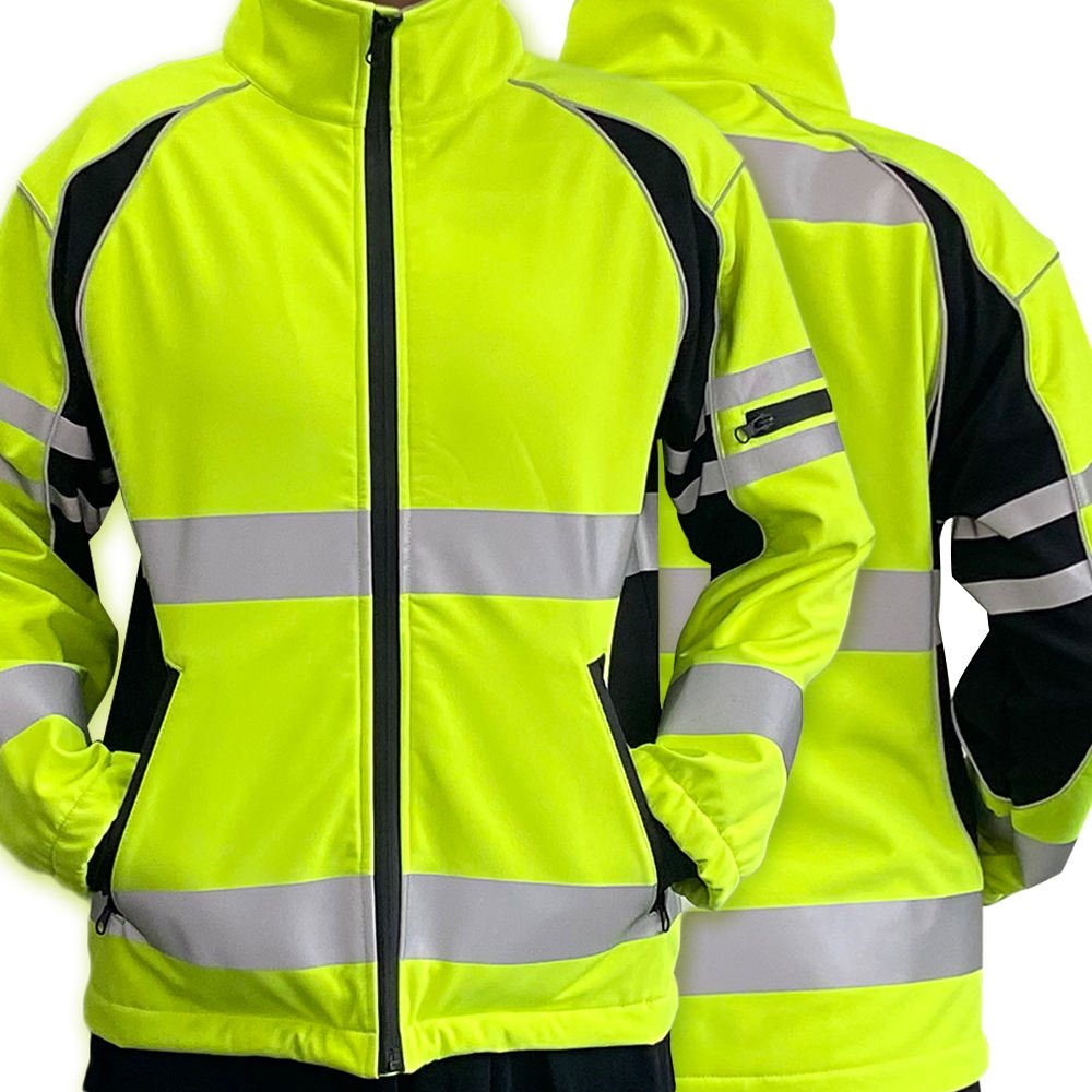 Custom EN ISO 20471 High Visibility Reflective Softshell Safety Jacket (3)