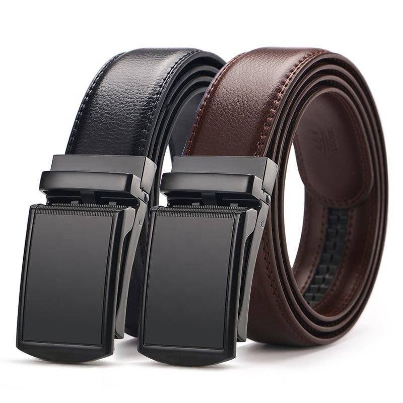 Genuine Leather Ratchet Click Belt Custom Size Available (3)
