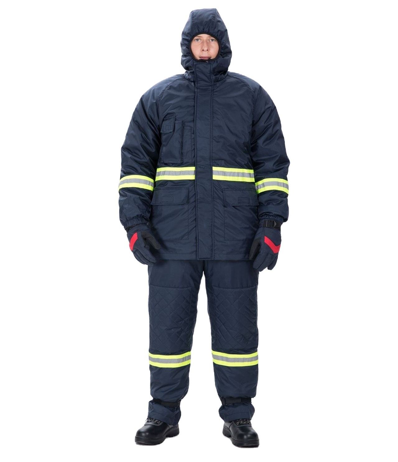 Insulated High Visibility Waterproof Freezer Work Suit with Reflective Tape (3)