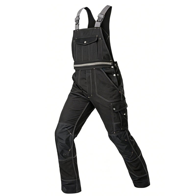 Men’s Heavy Duty Multi-Pocket Safety Bib Overalls for Construction (4)