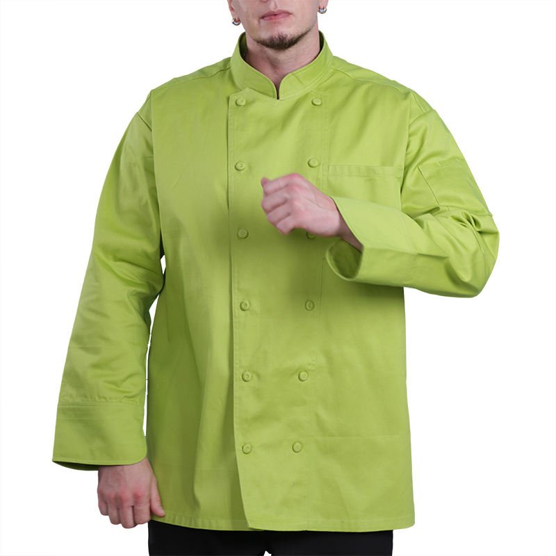 Moisture-Wicking Unisex Long Sleeve Poly Cotton Chef Jacket (4)