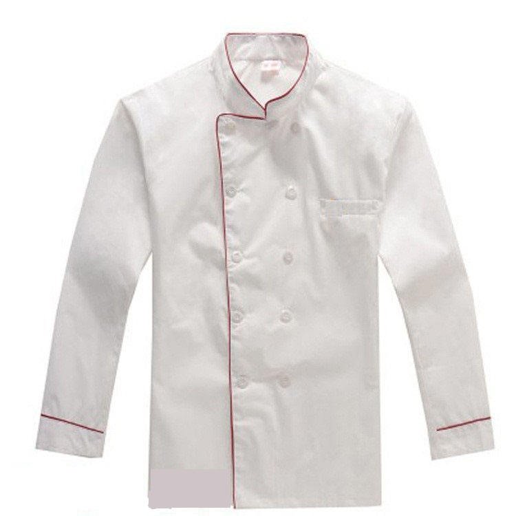 OEM Custom Long Sleeve Thickened Unisex Chef Jacket with Logo (1)