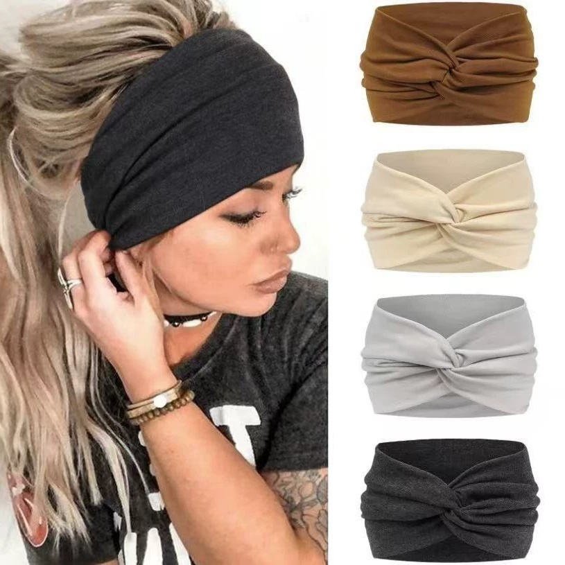 Solid Color Elastic Sports Headband for Yoga, Running & Fitness (4)