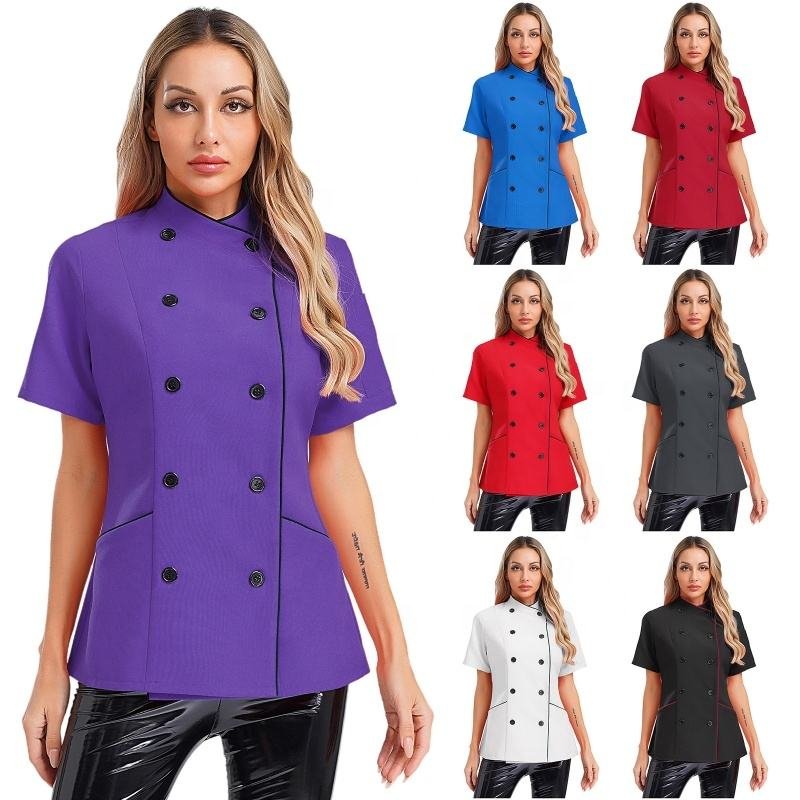 Women’s Chef Coat Jacket for Restaurant, Hotel & Bakery Kitchens (4)
