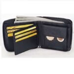 Men’s zip-around leather card holder wallet