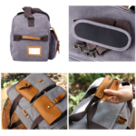 Men's canvas leather travel bag
