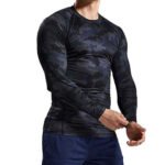 Men's long sleeve camo compression shirt