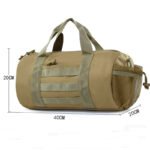 Custom men's gym duffle bag compartments