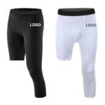 Custom men's one leg compression pants