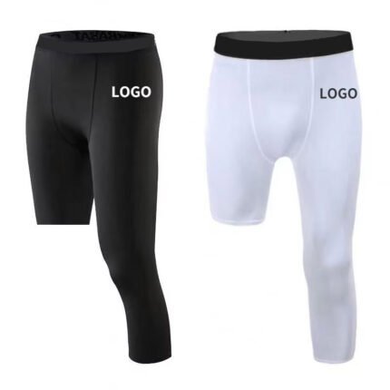 Custom men's one leg compression pants