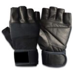 Custom leather half-finger workout gloves