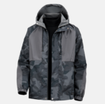 Camouflage stand collar zipper jacket
