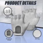 Fingerless gym workout gloves