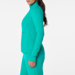Athletic-fit medical scrub jacket