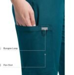 Athletic-fit medical scrub set
