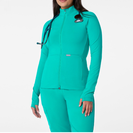 Breathable woven medical scrub jacket