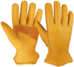 Cowhide leather mechanic gloves