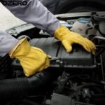 Cowhide leather work gloves