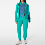 Custom full-zip medical scrub jacket