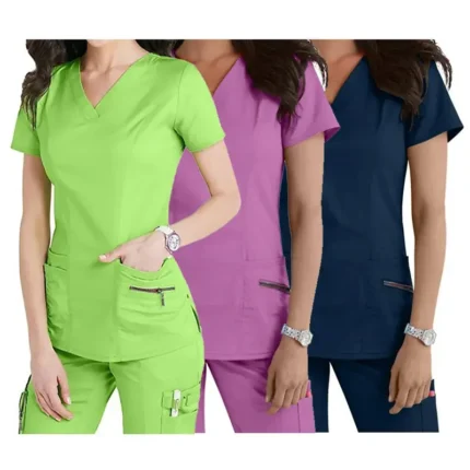 Custom healthcare scrub top and pants