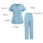Custom nursing scrub uniform set